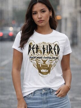 Def Tired Coffee Graphic Tee XL New